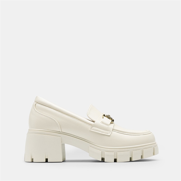 Chunky Slip-On Loafers - BEIGE - 3