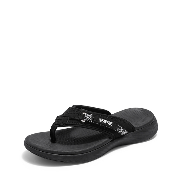 Comfort Flip Flop Sandals - BLACK -  0