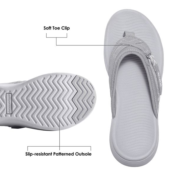 Comfort Flip Flop Sandals - GREY - 3