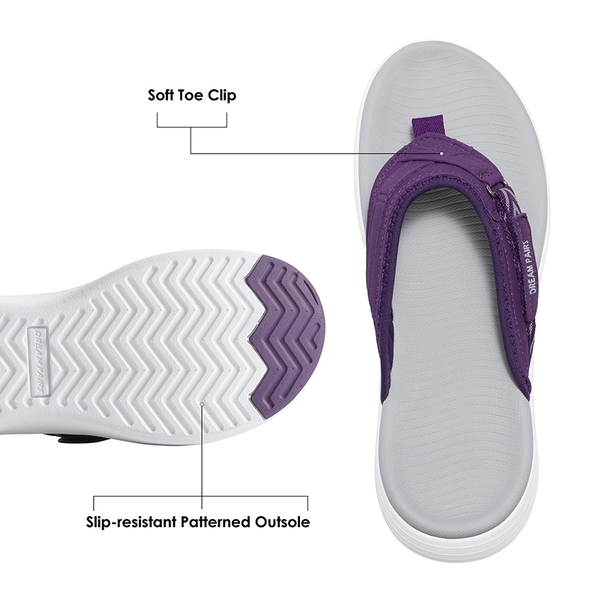Comfort Flip Flop Sandals - PURPLE - 3