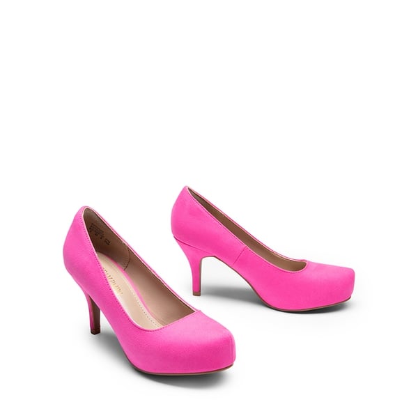 Classic Closed Toe 3 Inch Heels Pumps - FUCHSIA SUEDE - 4