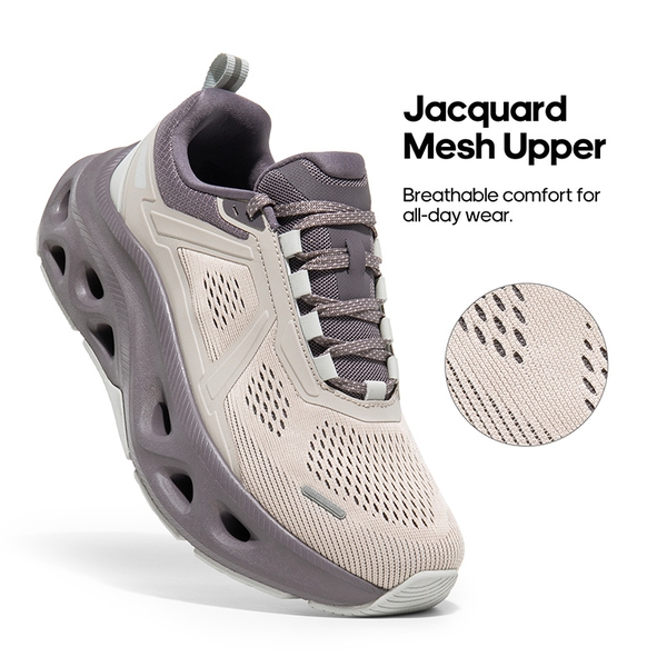 [MovePropel] Women's Comfortable Lifestyle Sneakers - GREY PINK/PURPLE-NEW - 6