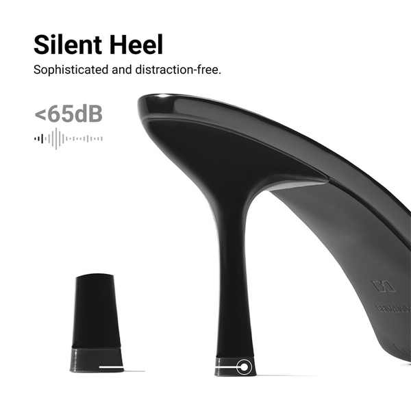 Women's Minimalist Pointed Toe Mule Heels - BLACK-PAT - 5