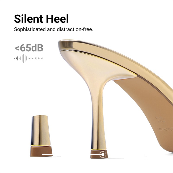 Women's Minimalist Pointed Toe Mule Heels - GOLD - 5
