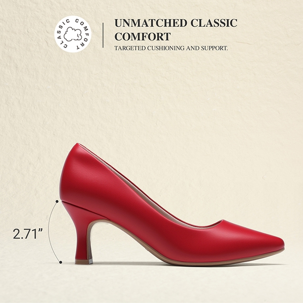 Ascenelle Women’s Comfortable Pumps with Arch Support - RED - 4
