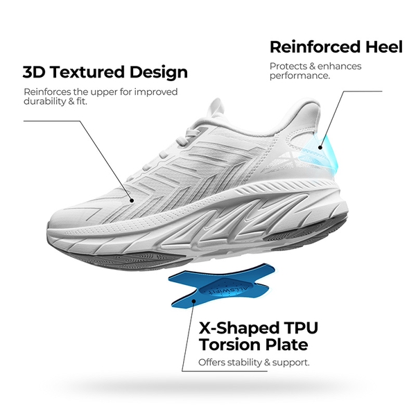 [ALLSWIFIT 2.0] Men's Comfortable Non-Slip Workout Sneakers - WHITE-NEW - 1