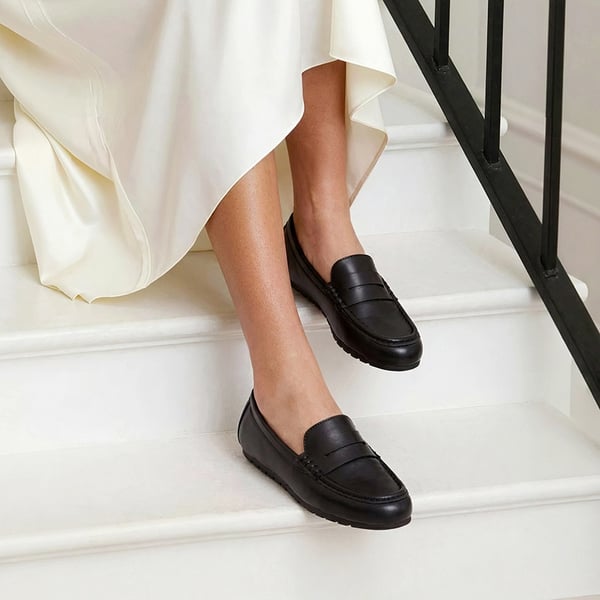 Ascenelle Women’s Comfortable Loafers with Arch Support - BLACK - 2