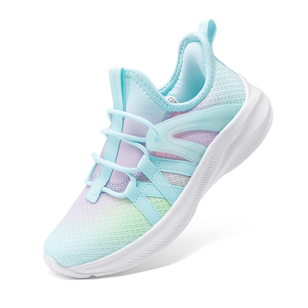 Kids’ Lightweight Slip-On Running Shoes - RAINBOW -  0