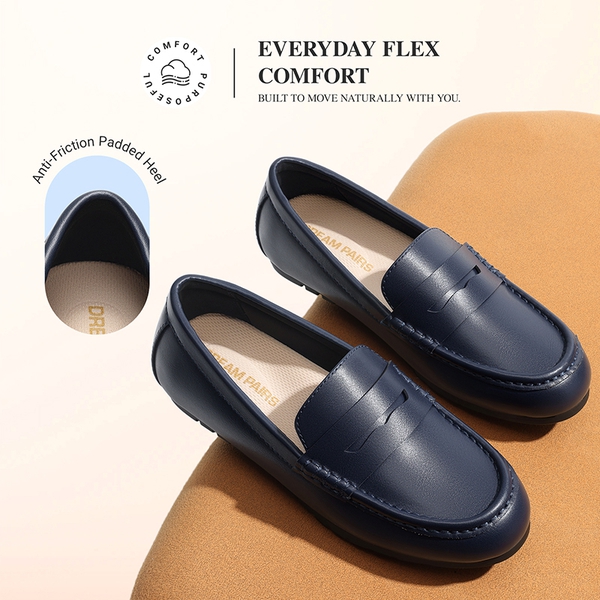 Ascenelle Women’s Comfortable Loafers with Arch Support - NAVY - 6