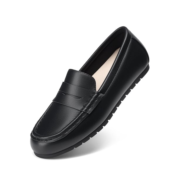 Ascenelle Women’s Comfortable Loafers with Arch Support - BLACK -  0