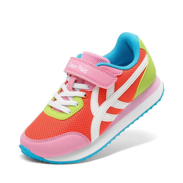 Girls’ Retro Sporty Lightweight Mesh Tennis Shoes - ORANGE -  0