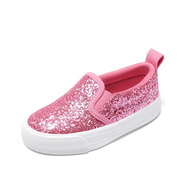Girls' Glitter Slip-On Sneakers - PINK -  0