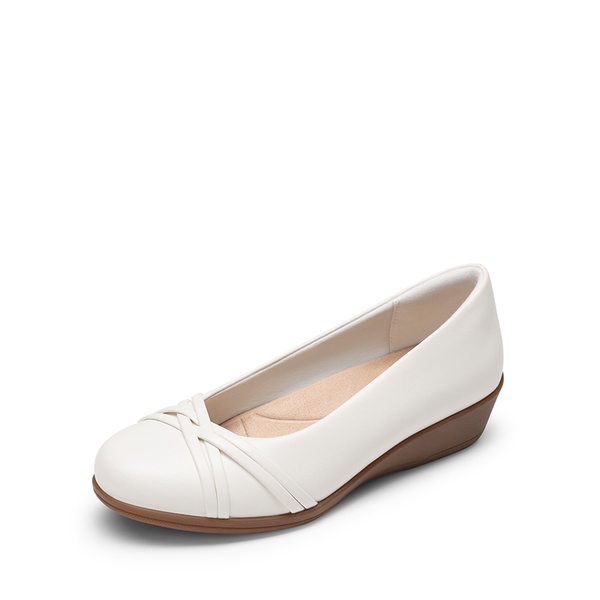 Ascenelle Women's Memory Foam Arch Support Flats - WHITE -  0