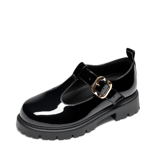 Girls' Mary Jane T-Strap Dress Shoes with Arch Support - BLACK -  0
