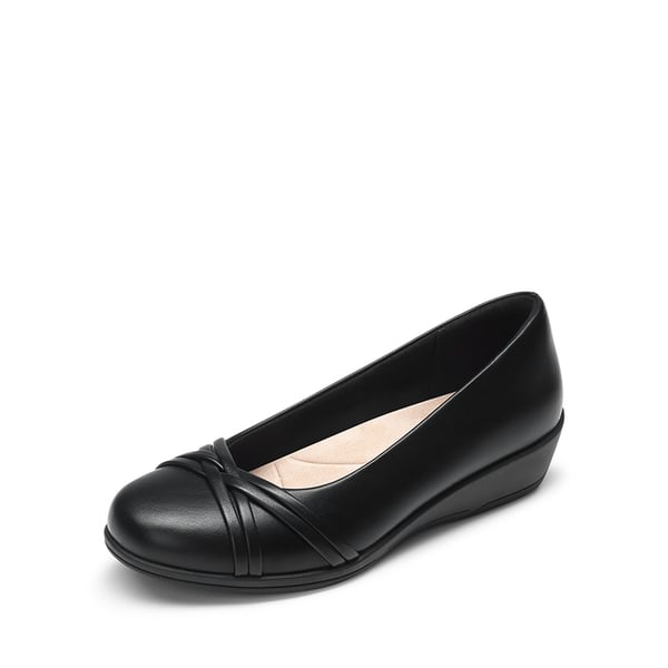 Ascenelle Women's Memory Foam Arch Support Flats - BLACK -  0