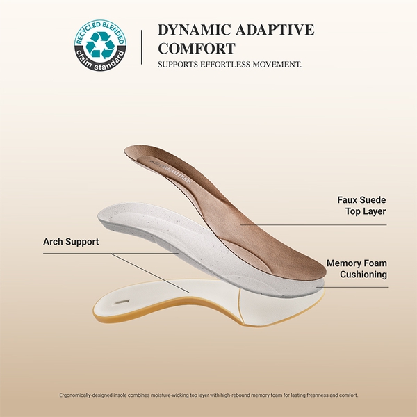 Ascenelle Women's Memory Foam Arch Support Flats - WHITE - 7