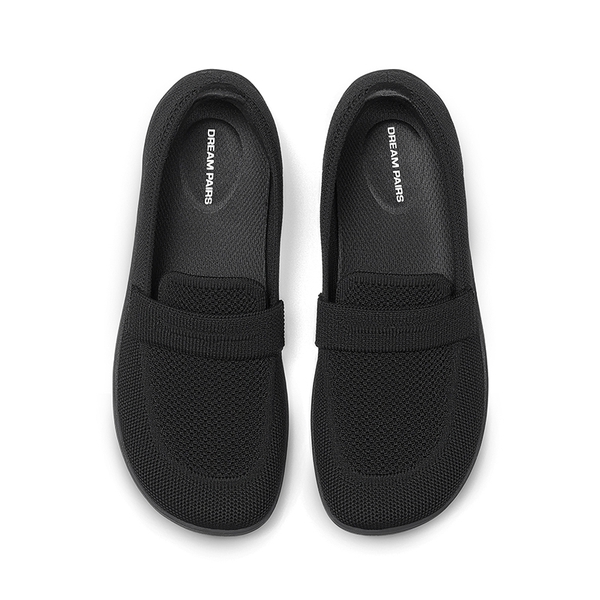 Ascenelle Women's Wide Toe Barefoot Loafers - BLACK - 3