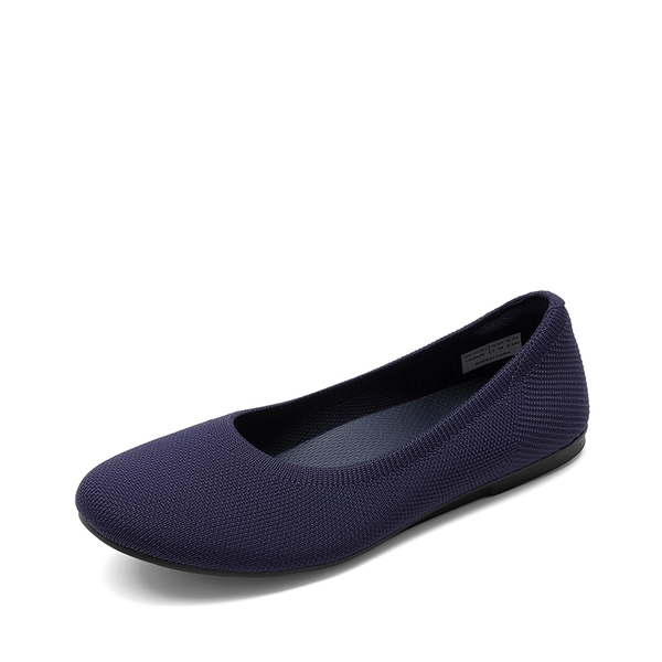 Ascenelle Women's Arch Support Ballet Flats Knit Edition - NAVY -  0