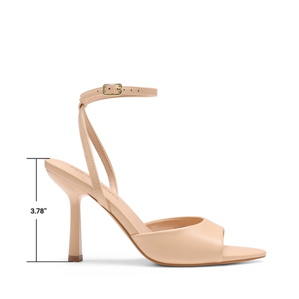 Women's Pointed Open-Toe Stiletto Sandals - NUDE - 3