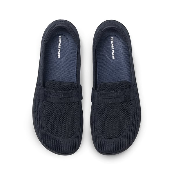 Ascenelle Women's Wide Toe Barefoot Loafers - NAVY - 3