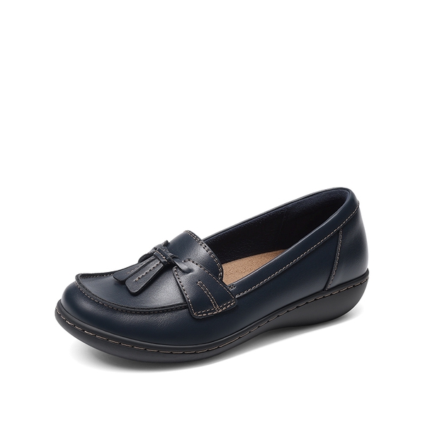 Ascenelle Women's Arch Support Slip-On Loafers - NAVY -  0