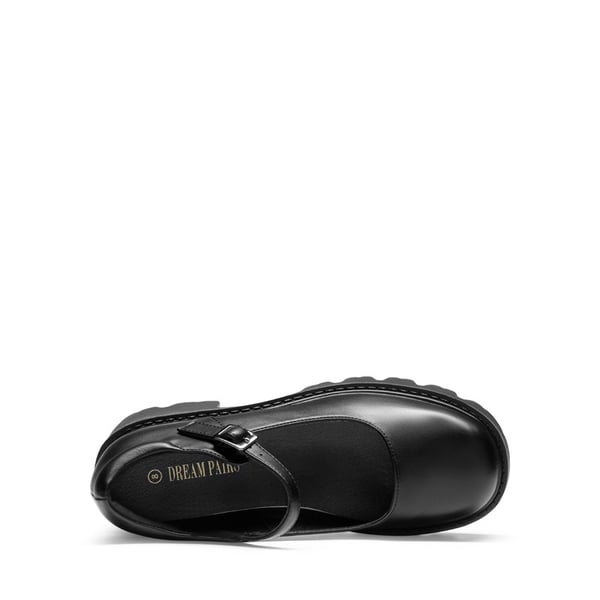 Wide Fit Y2K Platform Mary Jane Pumps - BLACK-PU - 4