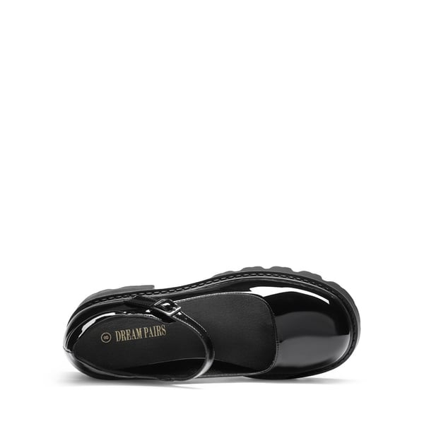Wide Fit Y2K Platform Mary Jane Pumps - BLACK - 4