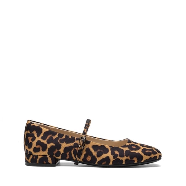 Women's Square-Toe Mary Jane Flats - LEOPARD - 3