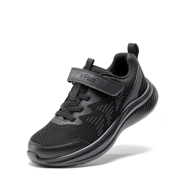 Kids' Lightweight Running Shoes - ALL BLACK -  0