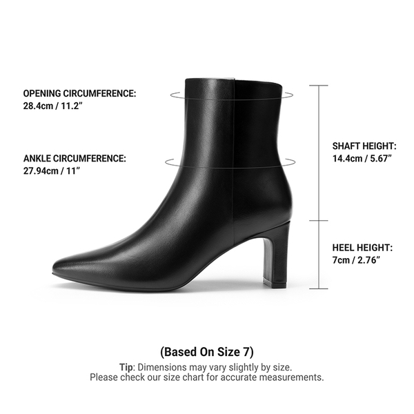 Women's Square Toe Ankle Boots with Side Zippers - BLACK-PU - 3