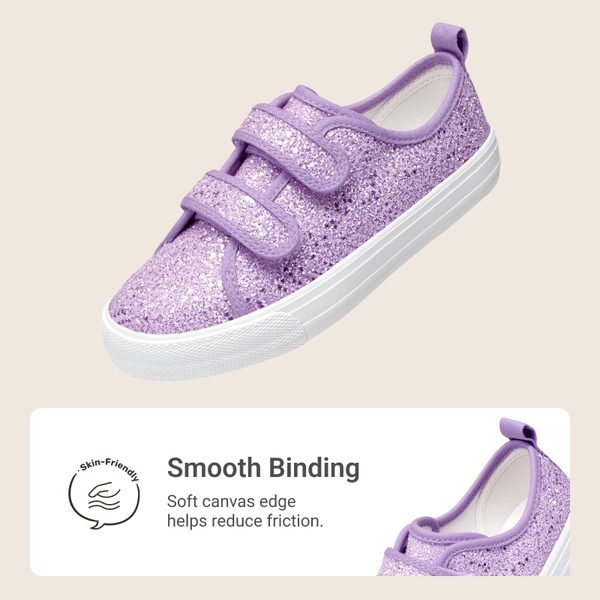 Girl's Glitter Sneakers - PURPLE - 4