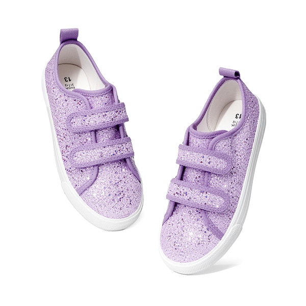 Girl's Glitter Sneakers - PURPLE - 6