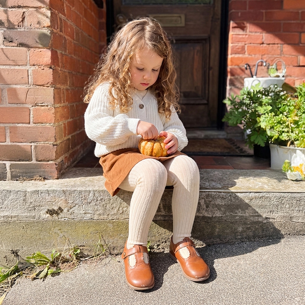 Girl's' Mary Jane School Shoes - BROWN - 1