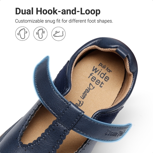 Girl's' Mary Jane School Shoes - NAVY - 5