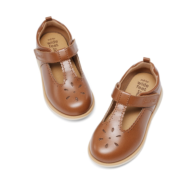 Girl's' Mary Jane School Shoes - BROWN - 2