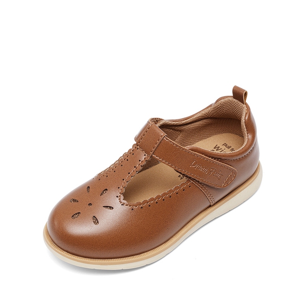 Girl's' Mary Jane School Shoes - BROWN -  0