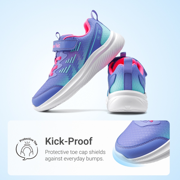 Kids' Lightweight Running Shoes - BLUE/LIGHT GREEN - 5