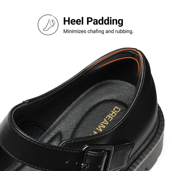 Women's Comfortable Wide Toe Box Platform Mary Janes - BLACK - 6