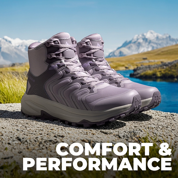 Women's Lightweight Waterproof Trail and City Hiking Boots - LIGHT PURPLE - 7