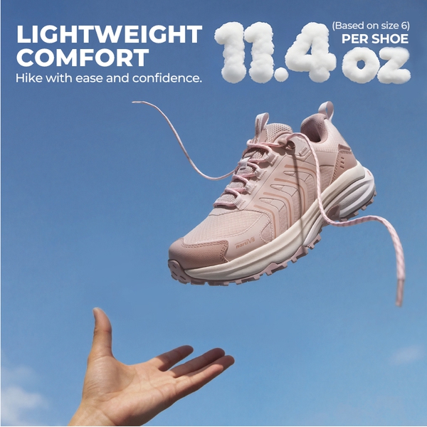 Women's DualStride Armadillo FieldLite Waterproof Hiking Shoes - LIGHT PINK - 2