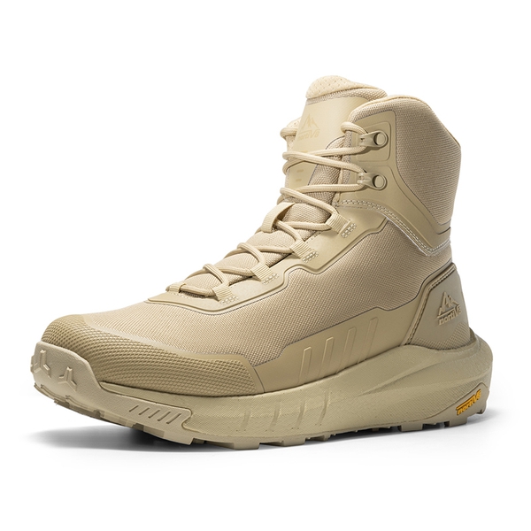 Men's Wide Fit Lightweight Tactical Work Boots with Side Zip - SAND -  0