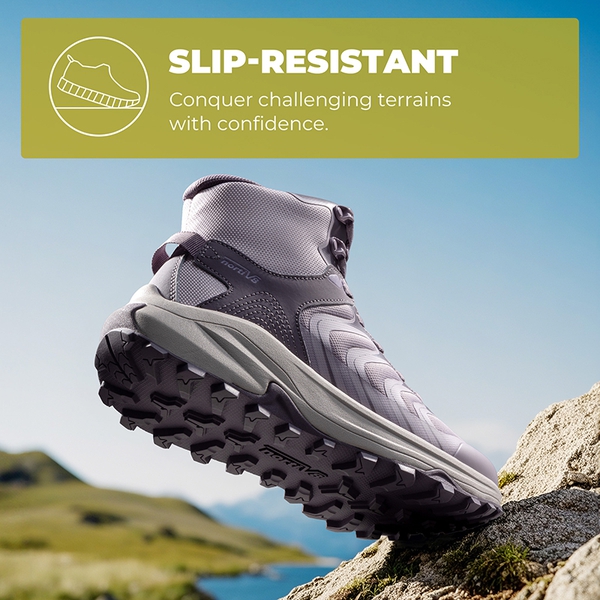 Women's Lightweight Waterproof Trail and City Hiking Boots - LIGHT PURPLE - 5