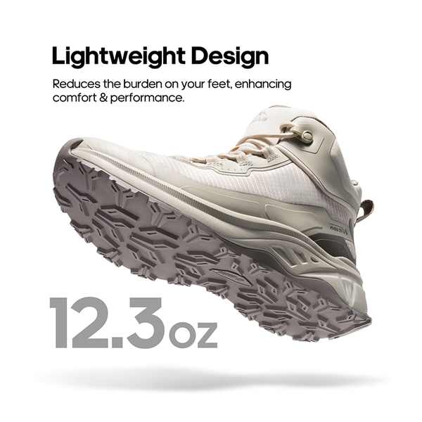 Women's Wide Fit Lightweight Color-Block Hiking Shoes - KHAKI-NEW - 2