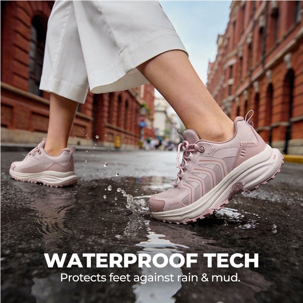 Women's DualStride Armadillo FieldLite Waterproof Hiking Shoes - LIGHT PINK - 5