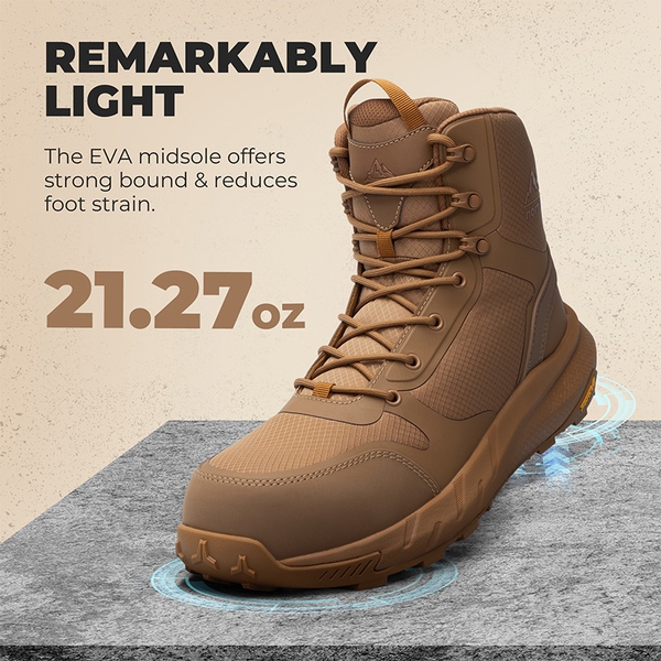Men’s Wide Fit Nano Composite Toe Safety Boots - COYOTE - 2