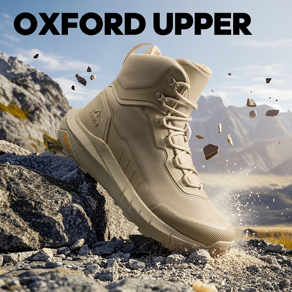 Men's Wide Fit Lightweight Tactical Work Boots with Side Zip - SAND - 5