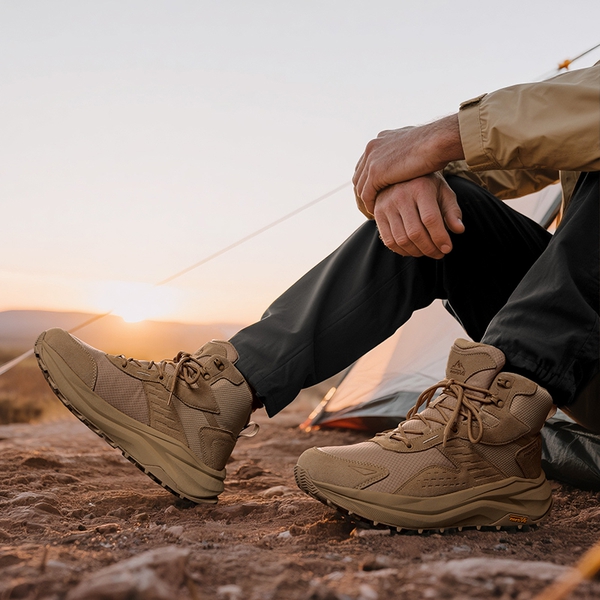 Men's Wide Toe Box Waterproof Hiking Boots - SAND - 8