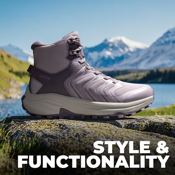Women's Lightweight Waterproof Trail and City Hiking Boots - LIGHT PURPLE - 8