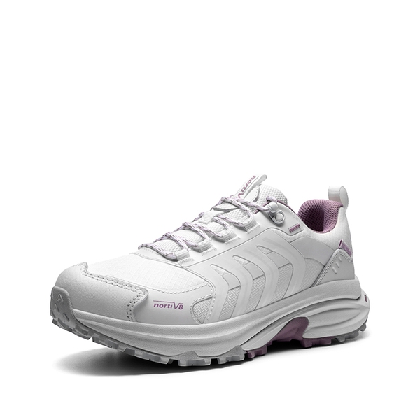 Women's DualStride Armadillo FieldLite Waterproof Hiking Shoes - WHITE/PURPLE -  0