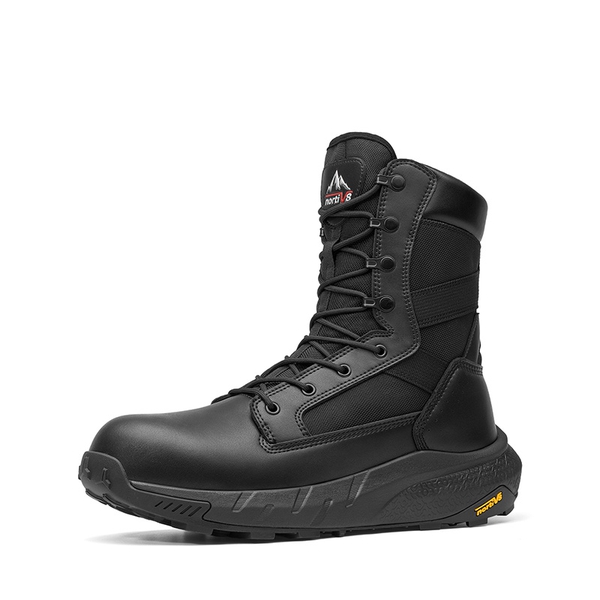 Men's Wide Fit Nano Composite Toe Safety Work Boots - BLACK -  0